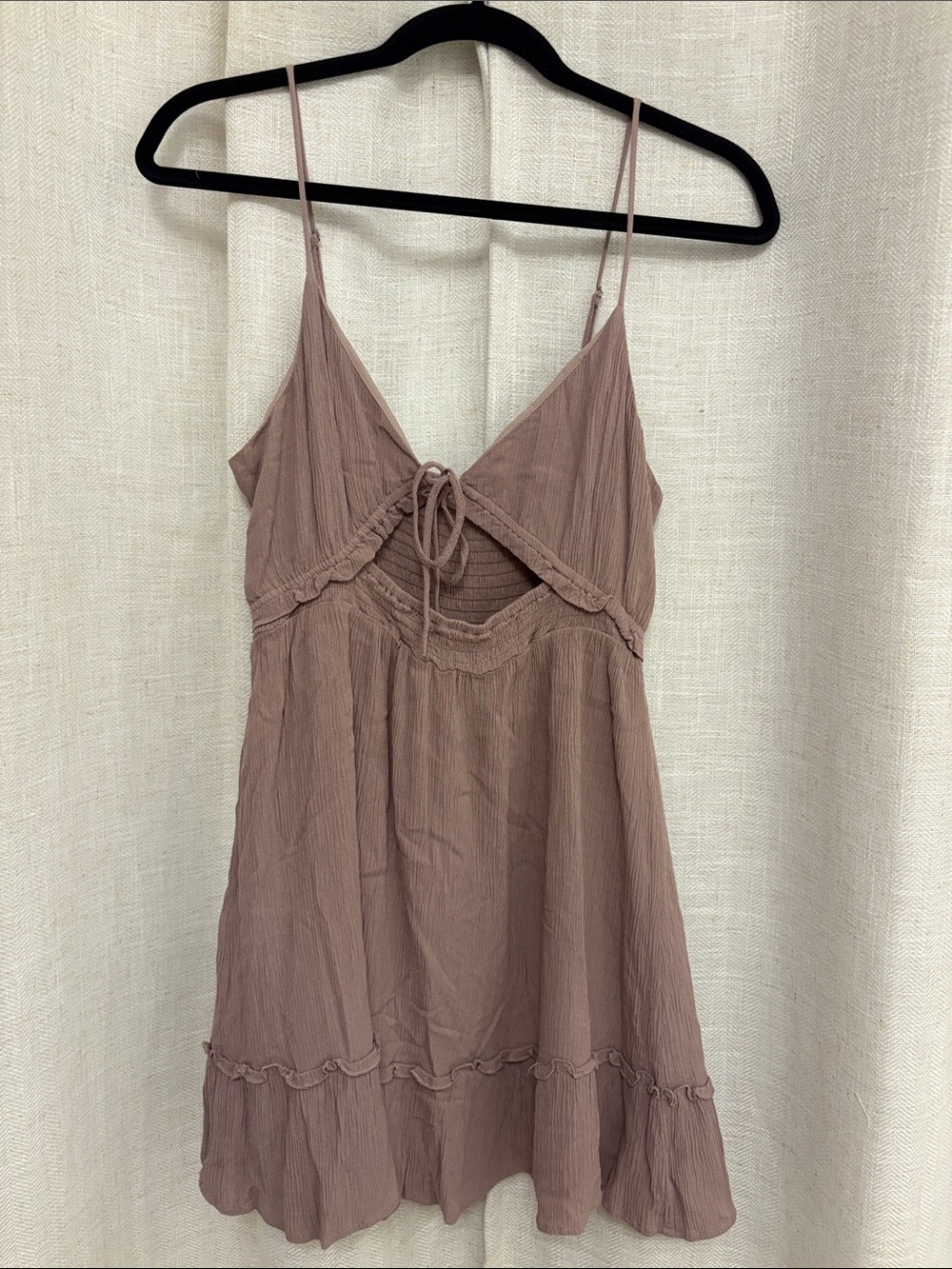 Love Tree Mauve Tie-Front Spaghetti Strap Slip